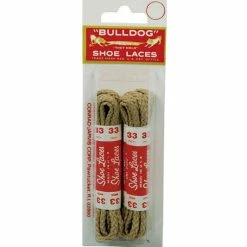 J And M BullDog Shoe Laces (33" Beige, Braided)