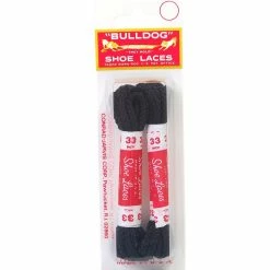 J And M BullDog Shoe Laces (33" Black, Braided)