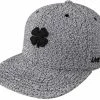 Golf Direct Now Lucky Flat Bill Black Clover Snapback Hat