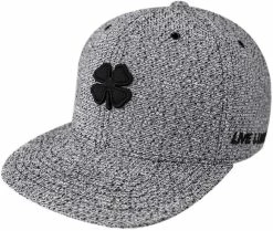 Golf Direct Now Lucky Flat Bill Black Clover Snapback Hat