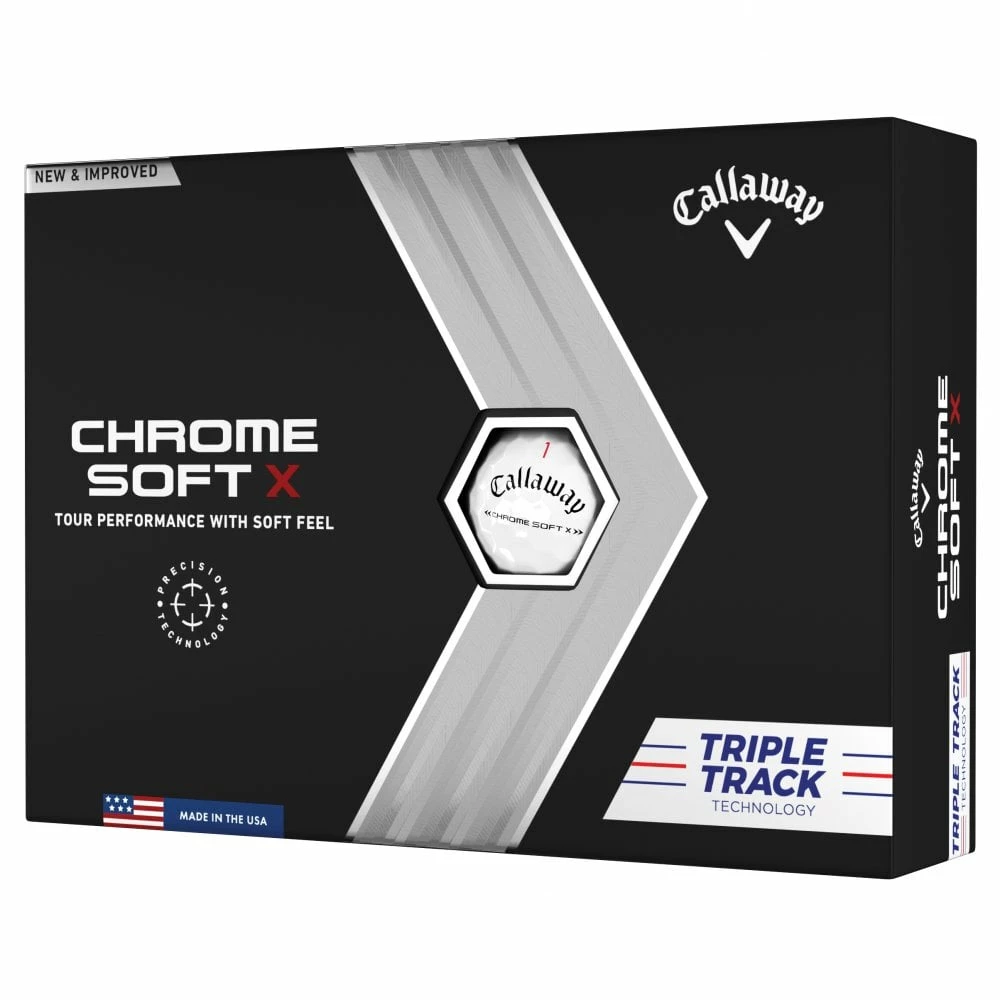 Callaway 2022 CHROME SOFT X TRIPLE TRACK Dozen Golf Balls - White