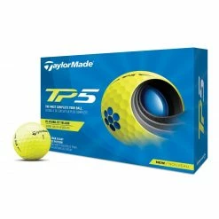 TaylorMade TP5 Yellow Golf Balls- Personalised Logo Or Text