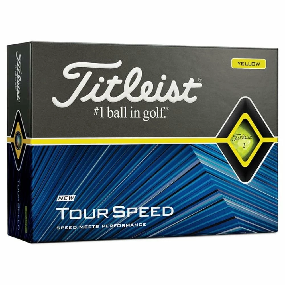 Titleist Tour Speed Golf Balls - Yellow - Doz